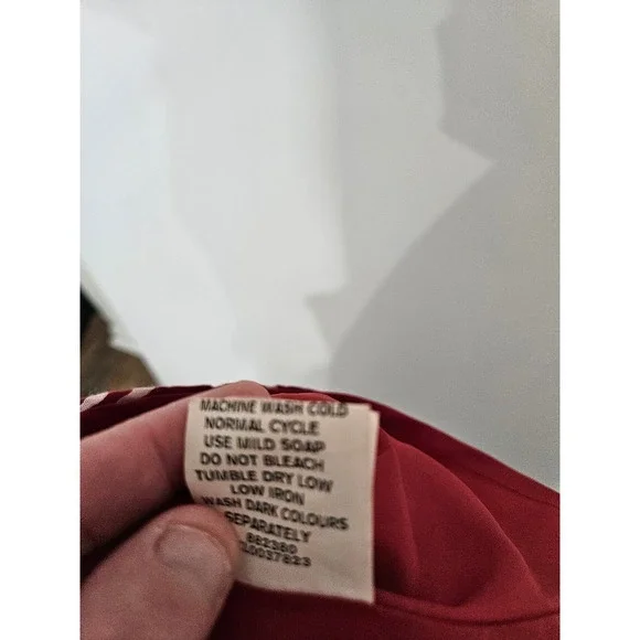 eShakti Red White Plaid A-Line Midi Skirt with Pockets Size 8 Medium Cotton - Picture 3 of 8